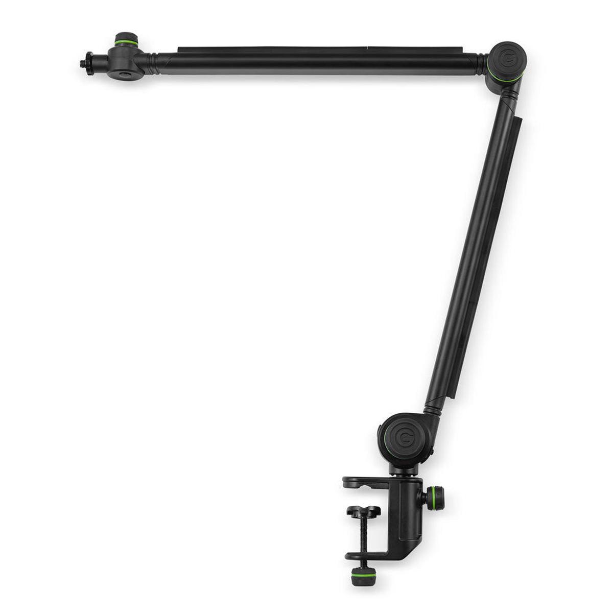 Gravity MSTBA01 Microphone Boom Aluminium Arm Holder/Stand with Cable Guide Black