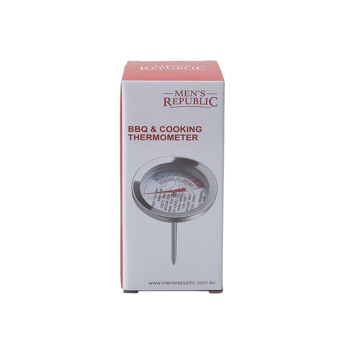 Mens Republic BBQ and Cooking Thermometer Ultimate Tool/Gift Set - Black