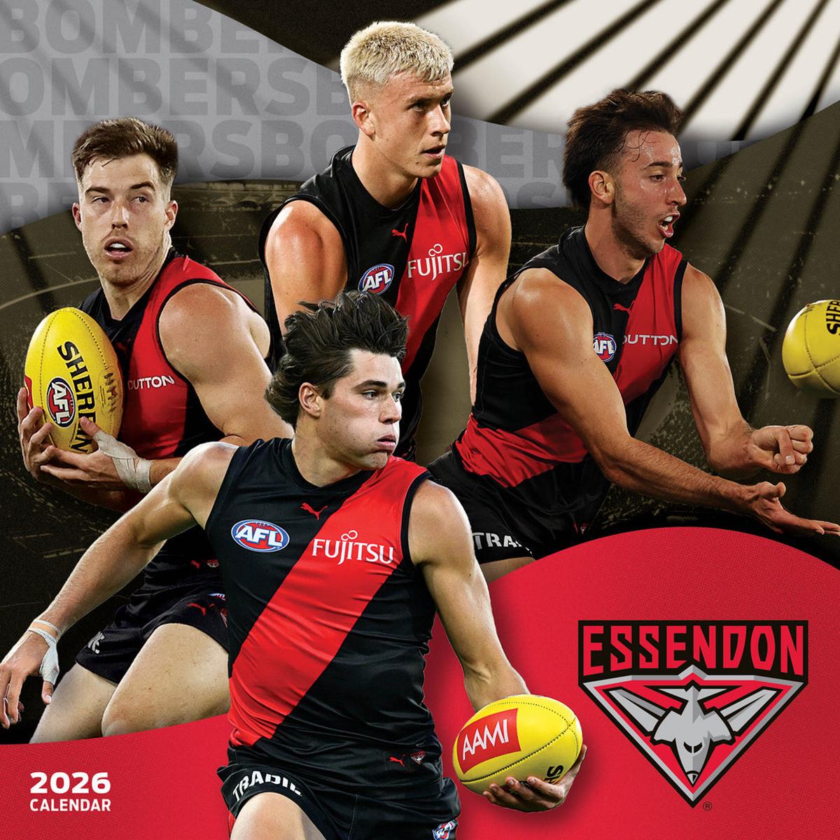 Paper Pocket AFL Essendon Bombers 2026 Calendar