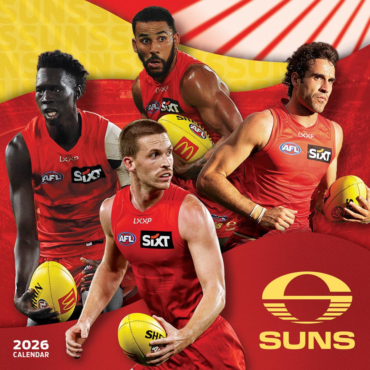 Paper Pocket AFL Gold Coast Suns 2026 Calendar