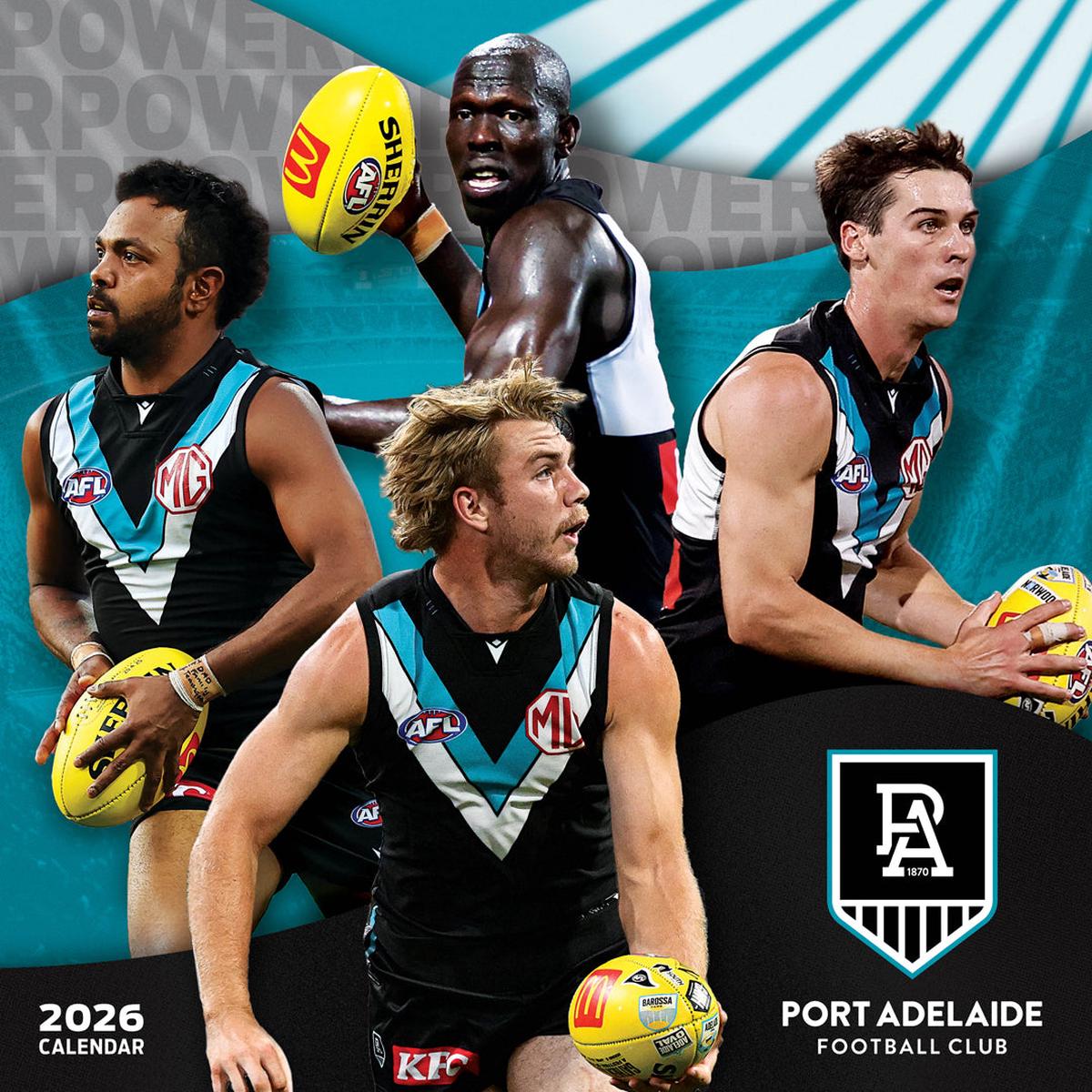 Paper Pocket AFL Port Adelaide Power 2026 Calendar