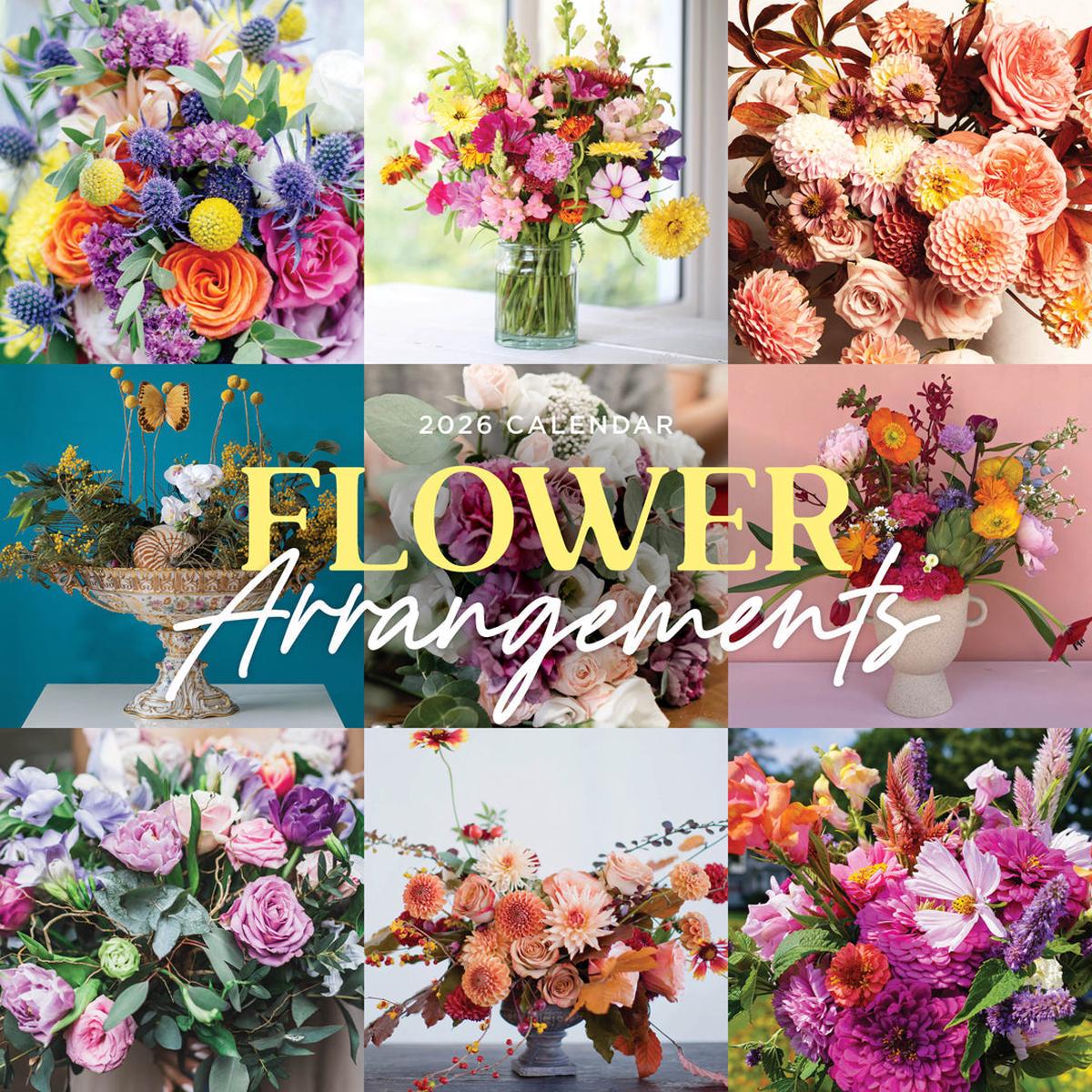 Paper Pocket Flower Arrangements 2026 Calendar