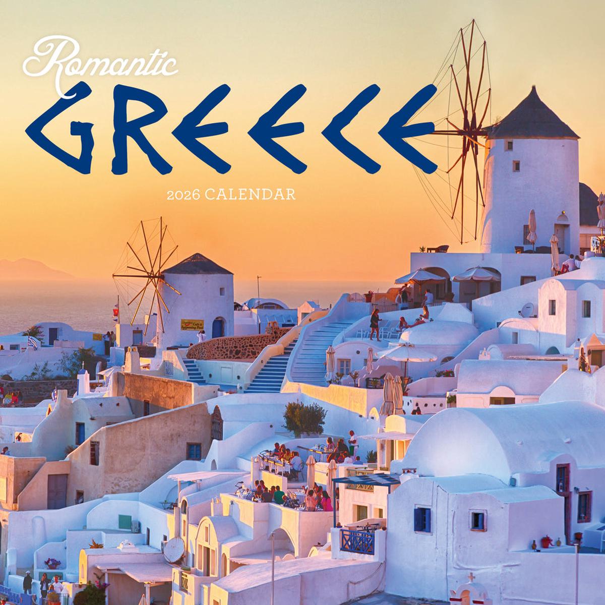 Paper Pocket Romantic Greece 2026 Calendar
