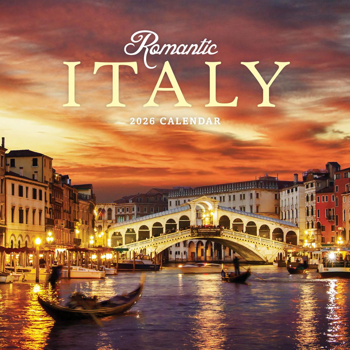Paper Pocket Romantic Italy 2026 Calendar