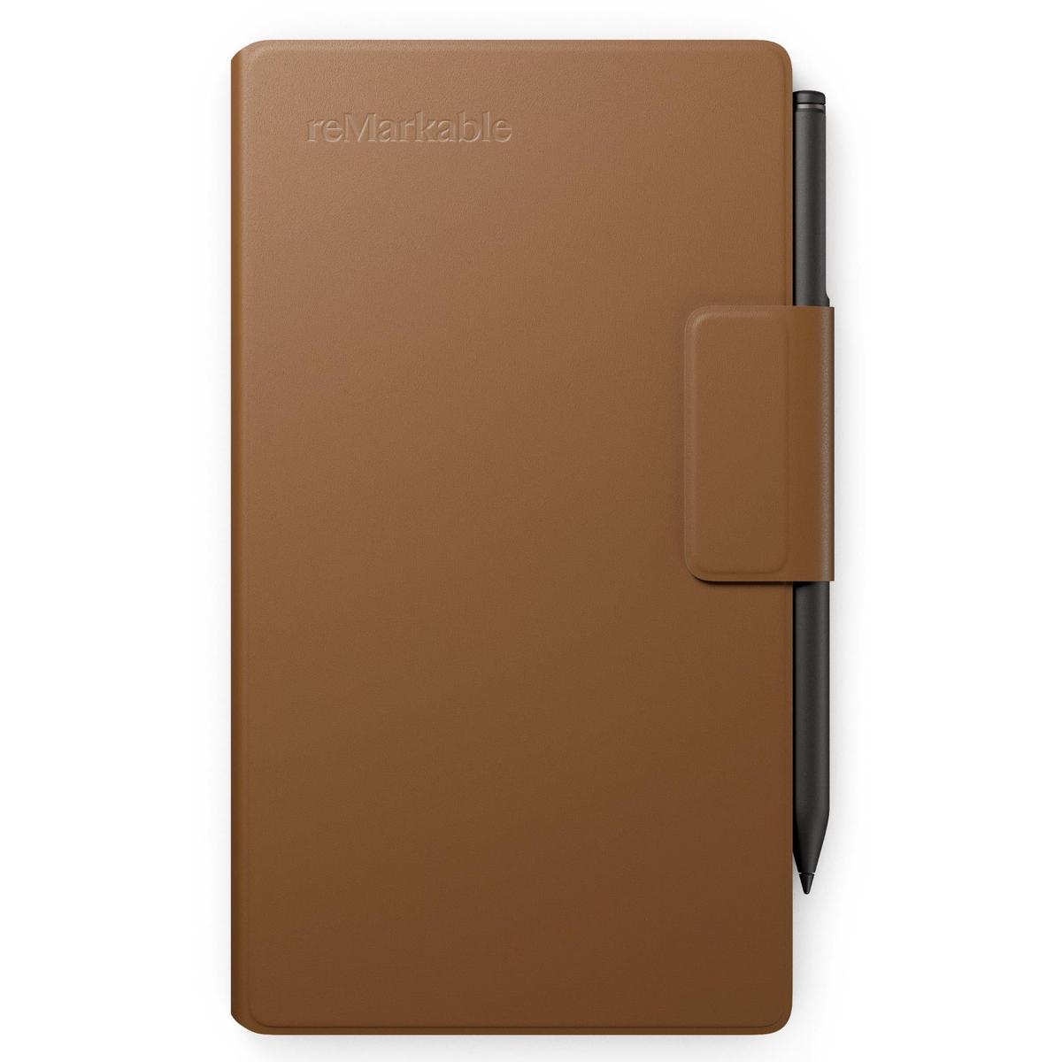 reMarkable Premium Leather Book Folio for reMarkable Paper Pro Move (Brown)