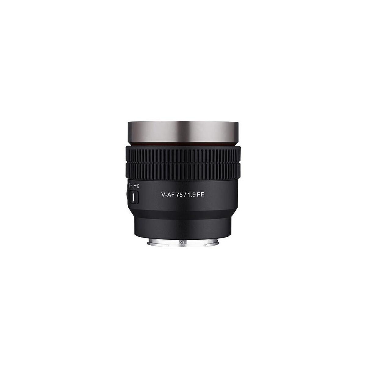 Samyang 75mm T1.9 V-AF Camera Lens for Sony FE Full Frame Black