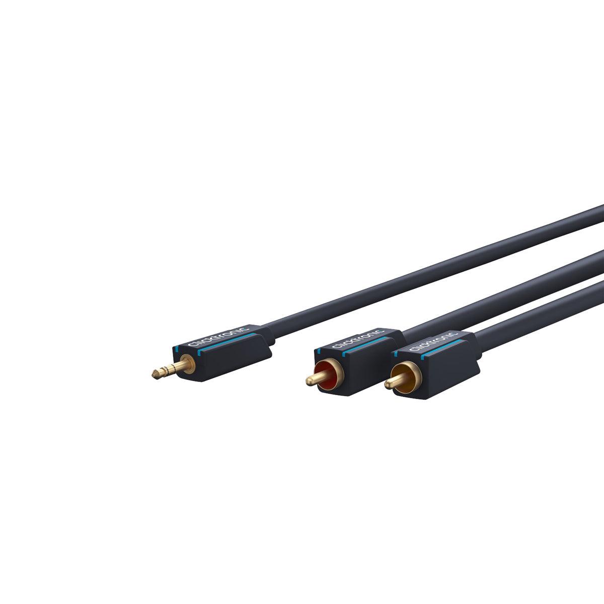 Clicktronic 3.5mm AUX to RCA Cable 2m (Black)