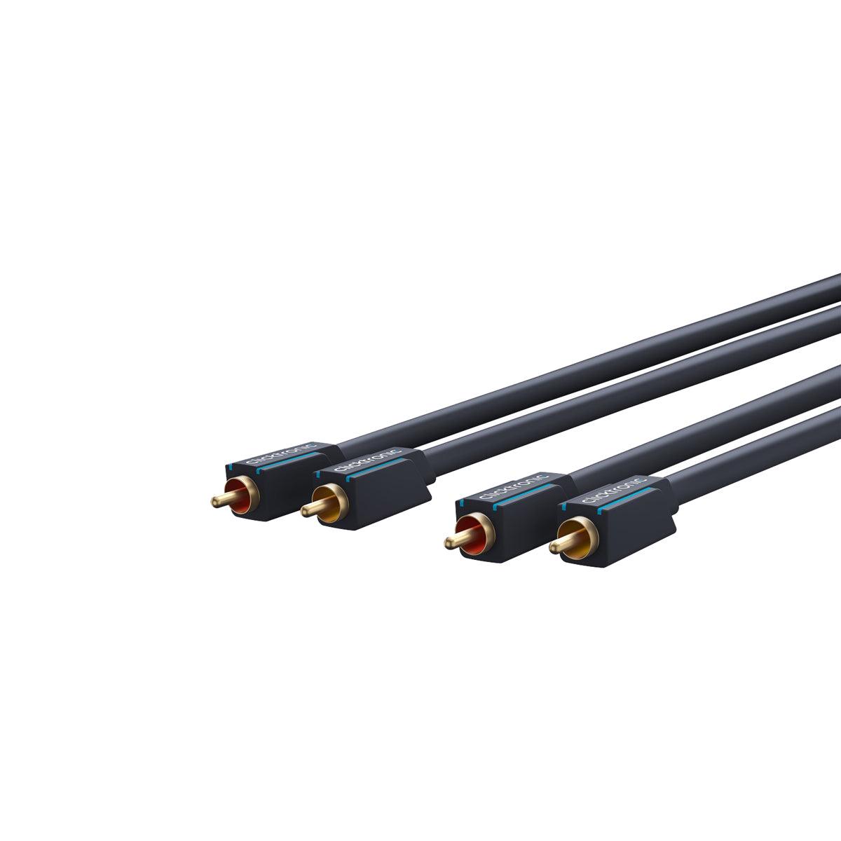 Clicktronic Cinch Stereo RCA Cable 3m (Black)