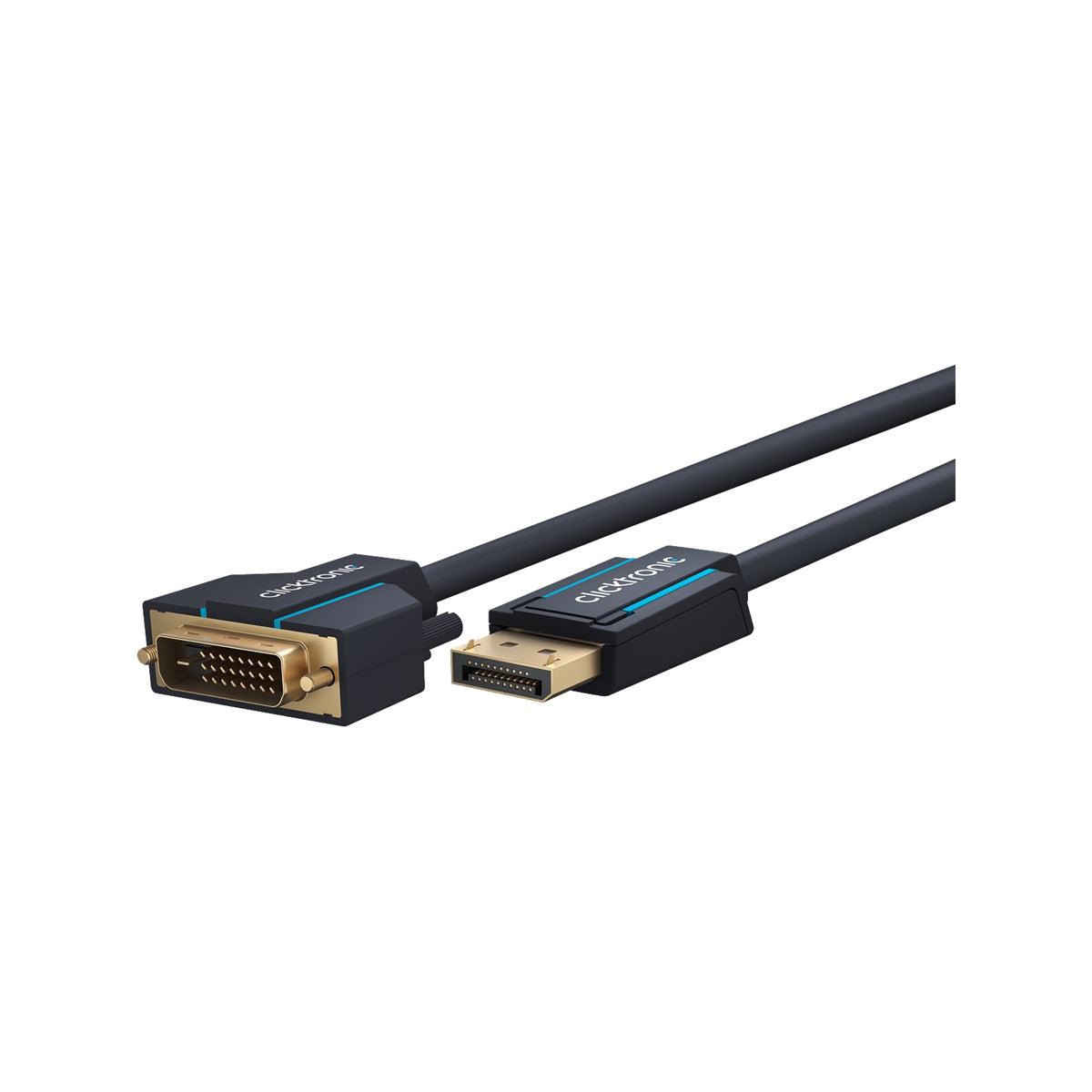 Clicktronic Display port DVI Cable - 2m - Black