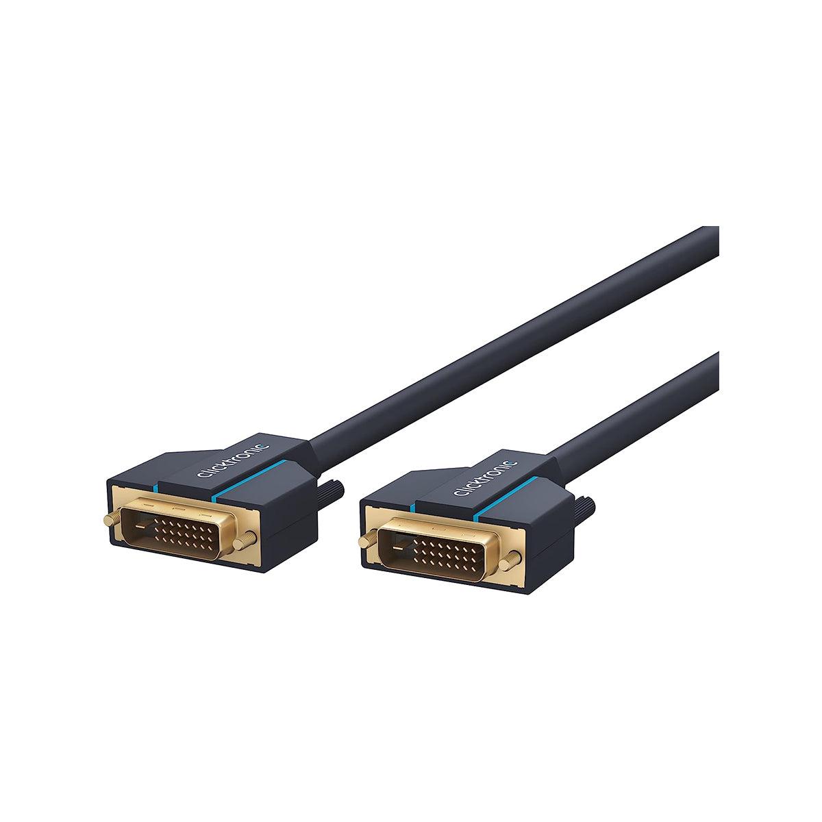 Clicktronic DVI-D (24+1) Cable - 15m - Black