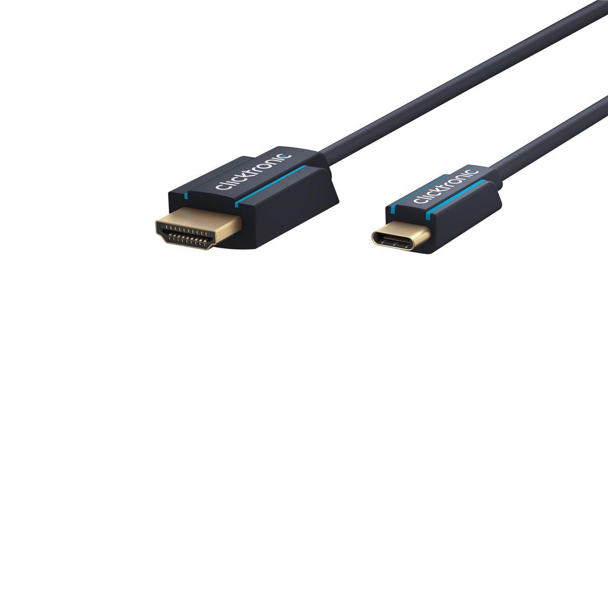 Clicktronic USB-C to HDMI Adapter Cable 3m (Black)