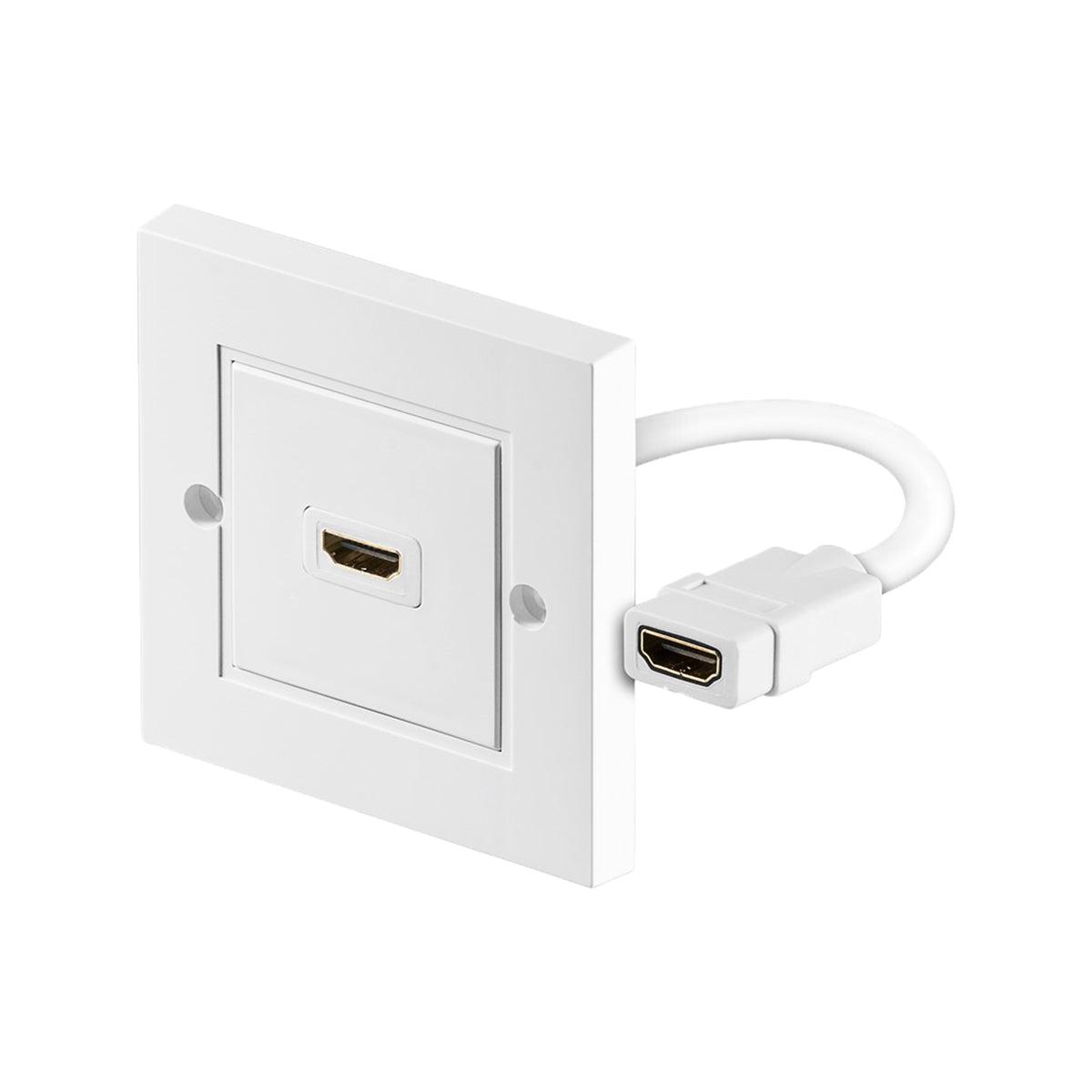 Goobay HDMI Wall Socket Gold-plated - White