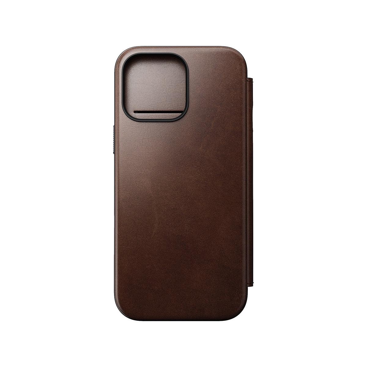 NOMAD Leather Folio Phone Case for iPhone 16 Pro Max (Horween Brown)
