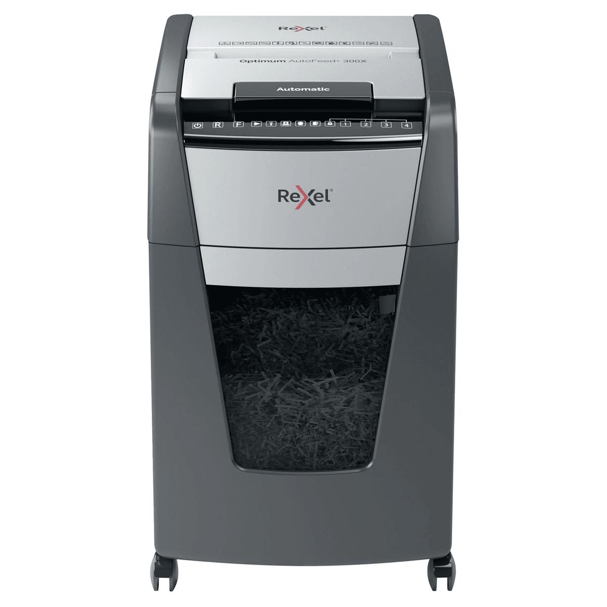Rexel Optimum AutoFeed+ 300X Cross Cut Shredder Paper