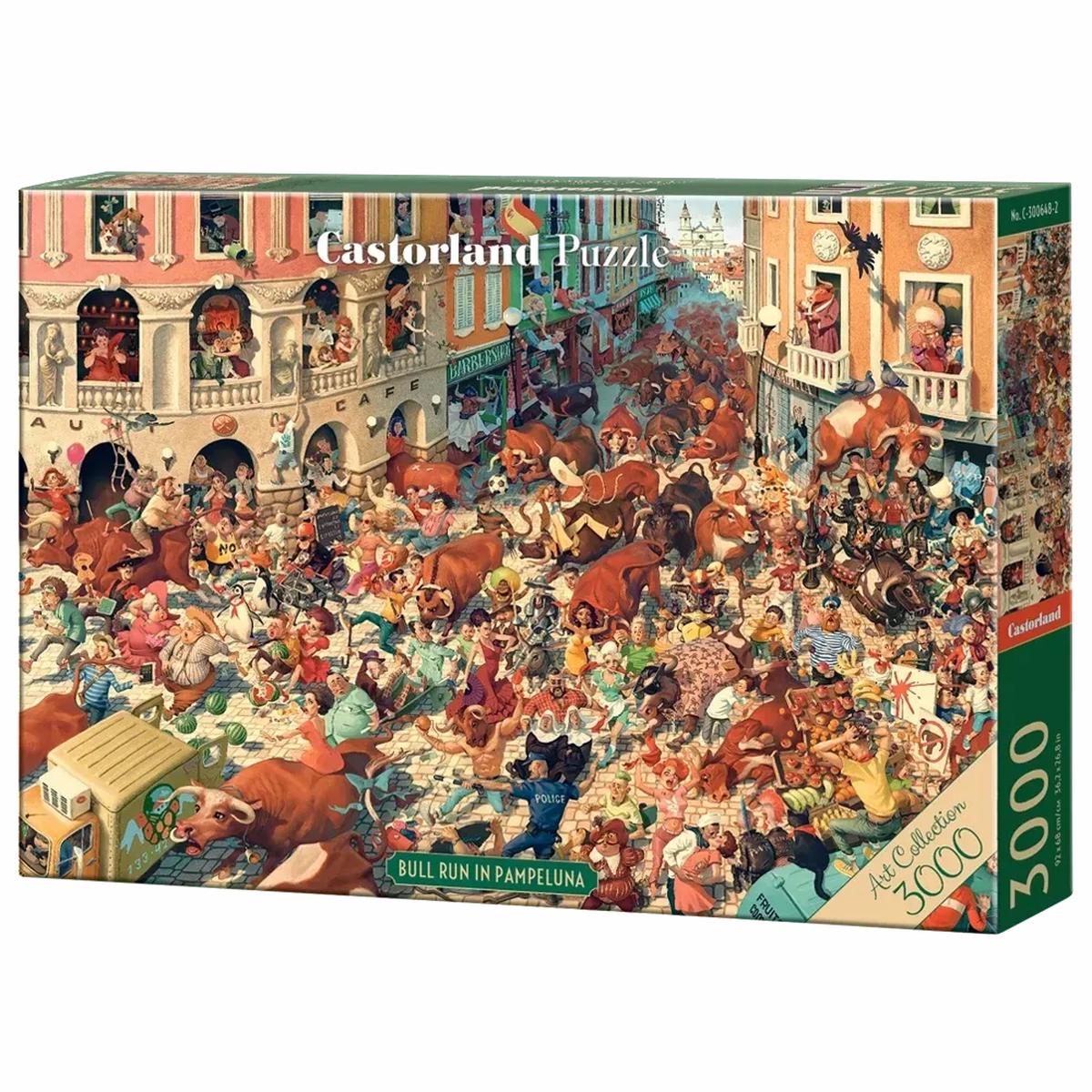 Castorland 3000-Pieces Bull Run In Pampeluna Puzzle