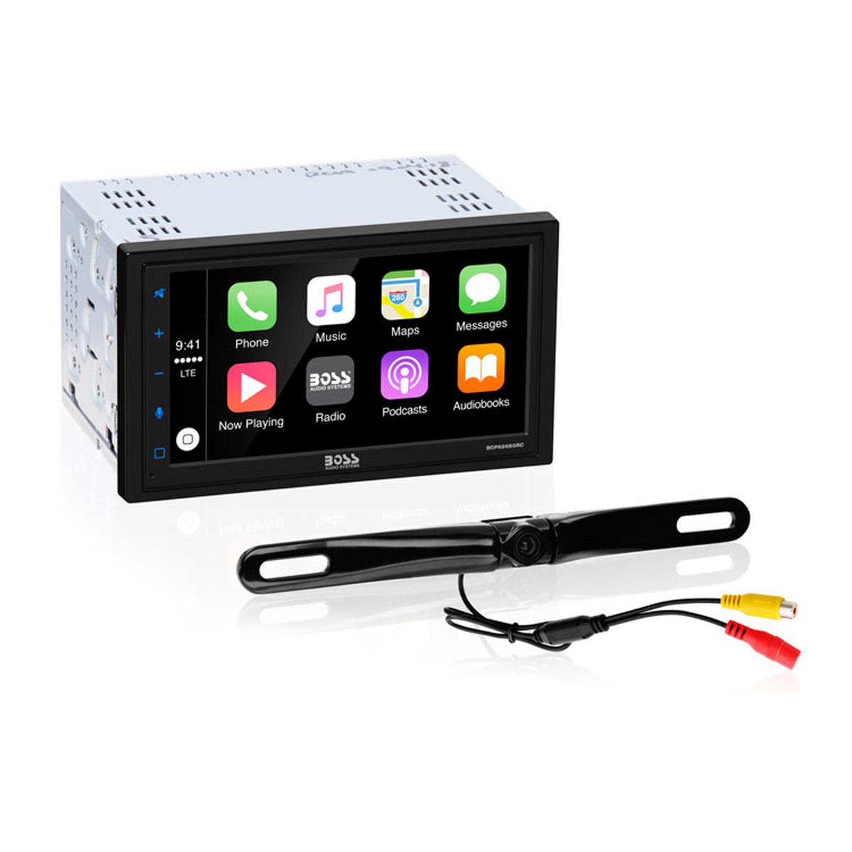 Boss Audio BCPA9685RC Mechless Apple CarPlay Android Auto with Camera