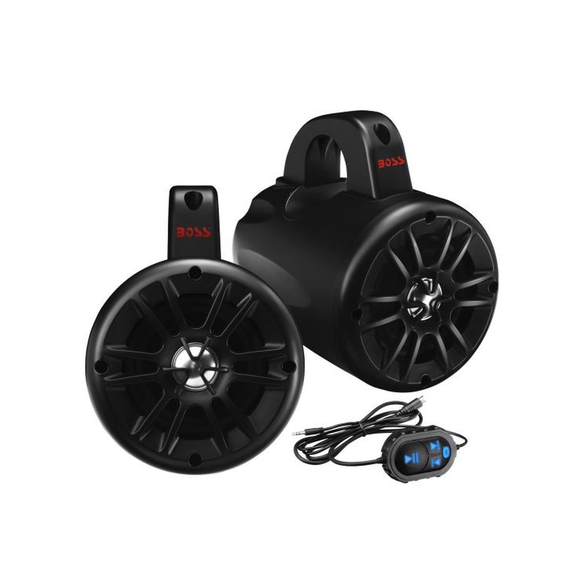 Boss Audio BM40AMPBT 4" Bluetooth 2-Way Amplified Waketower Speakers