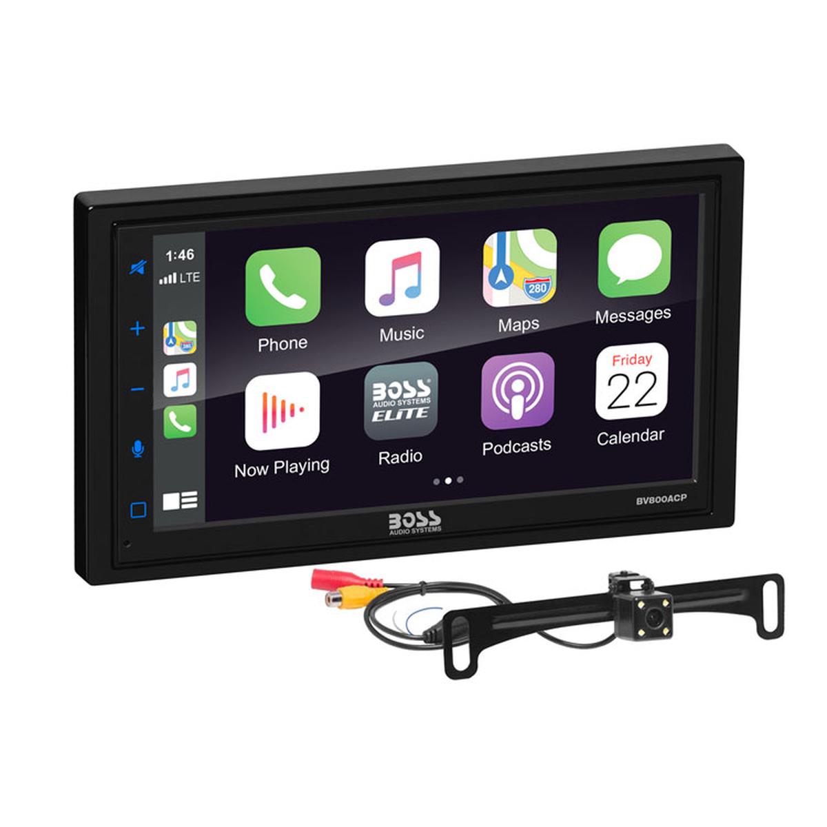 Boss Audio Elite BV850ACP 6.75" Apple CarPlay Android Auto with Camera
