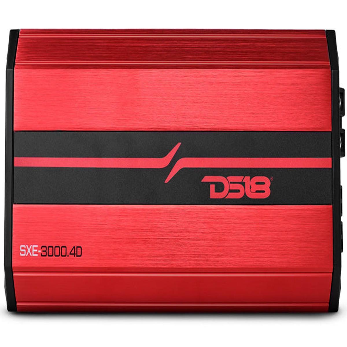 DS18 SXE-3000.4D SXE 320W x 4-Channel Class D Amplifier (Red)