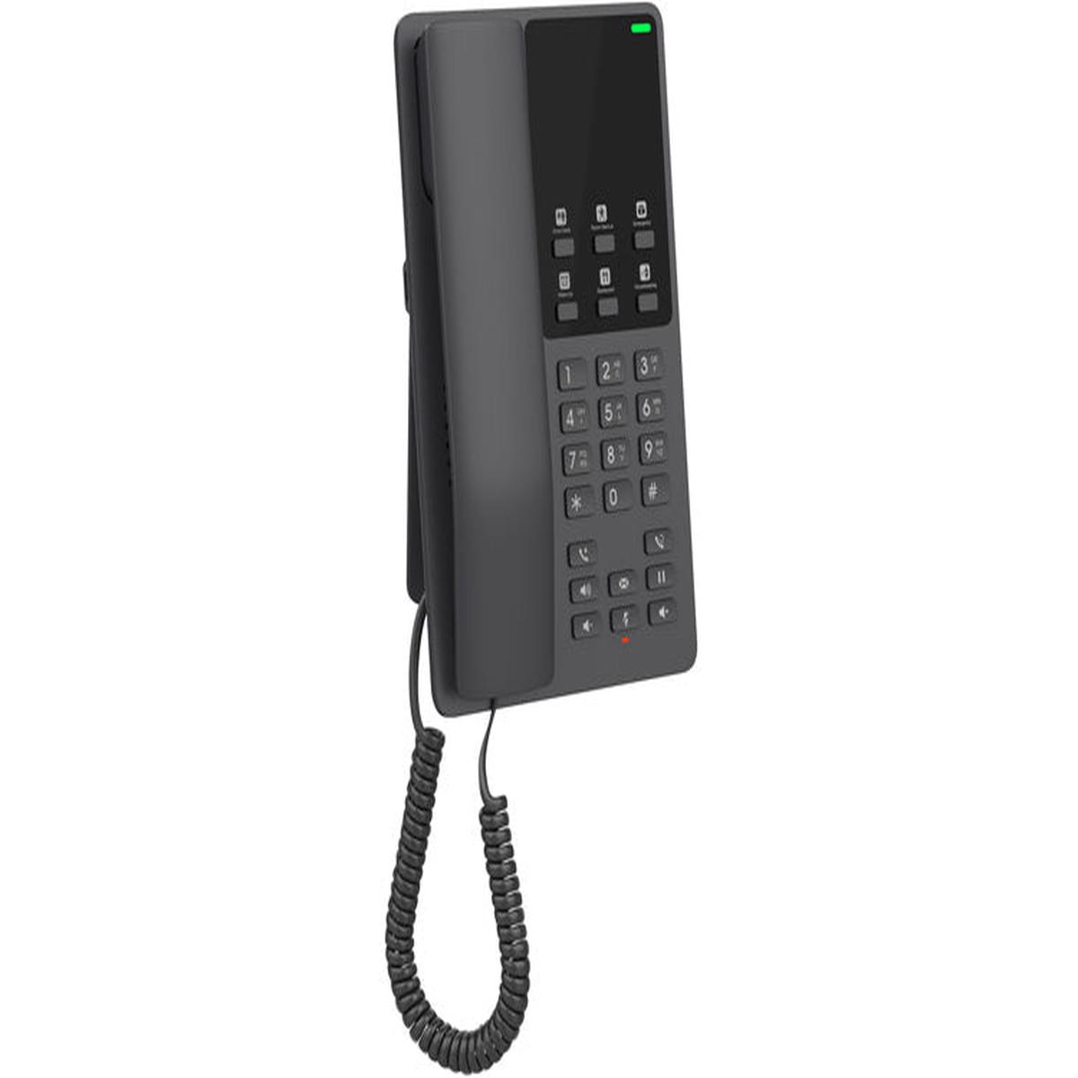 Grandstream Desktop Hotel Voice IP Phone, PoE, Wired Handset - Black