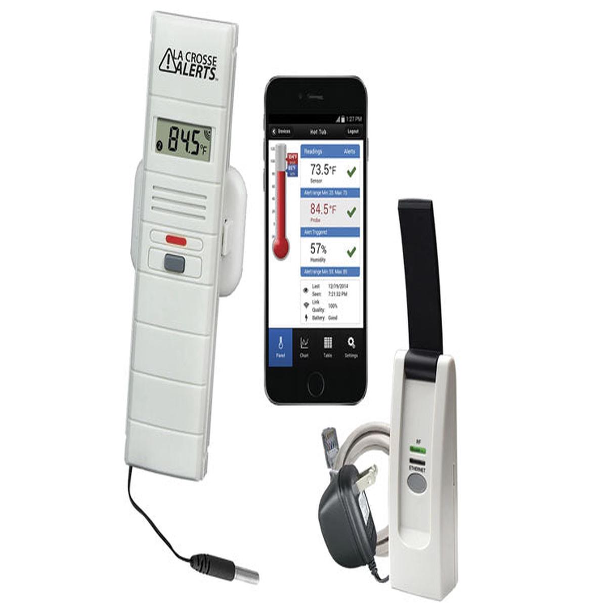 La Crosse WIFI Temp Humidity Alert System with Standard Wet Temp Probe
