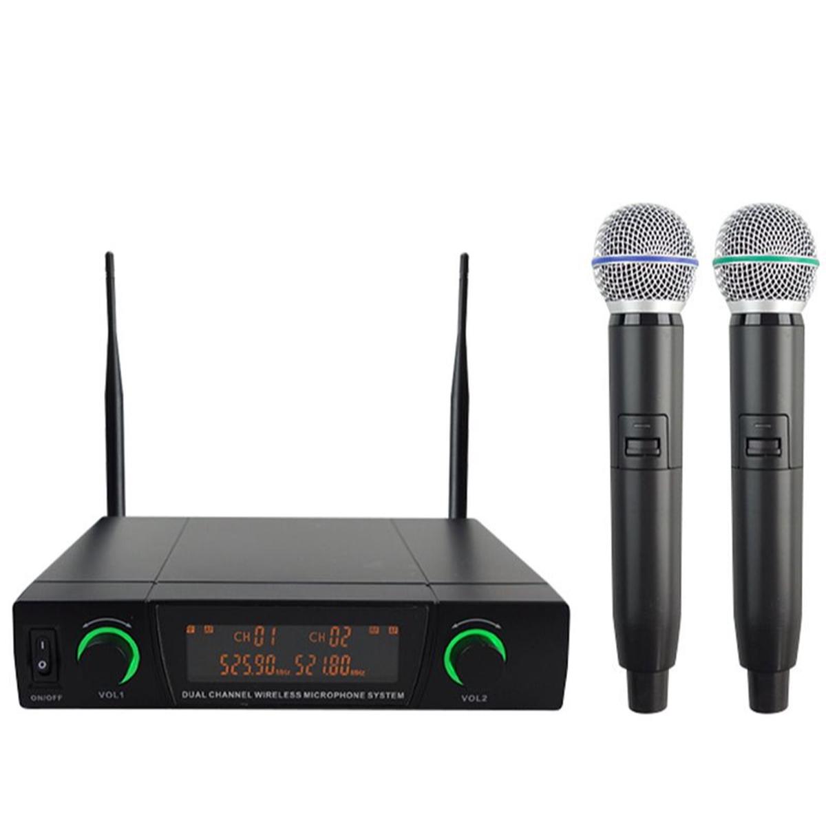 Precision Audio Twin Channel UHF Wireless Microphone System