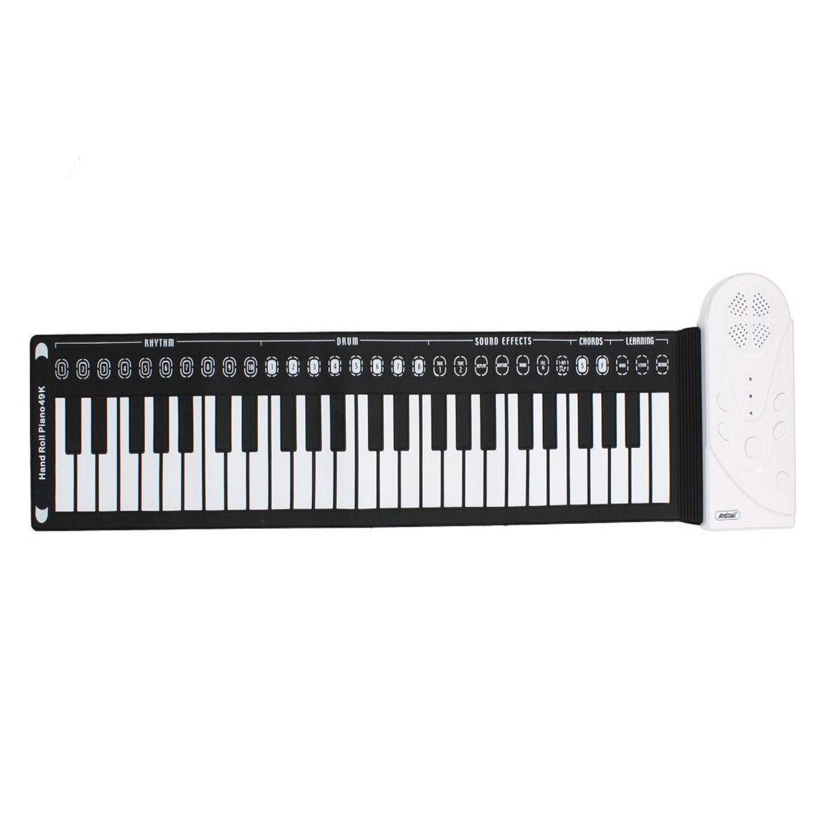 Andowl S747 Portable Roll Up Keyboard (White)