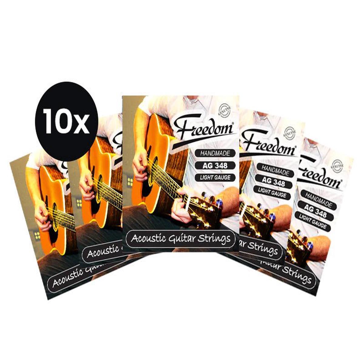 Freedom Light Gauge Acoustic Guitar Strings [10 Pack]