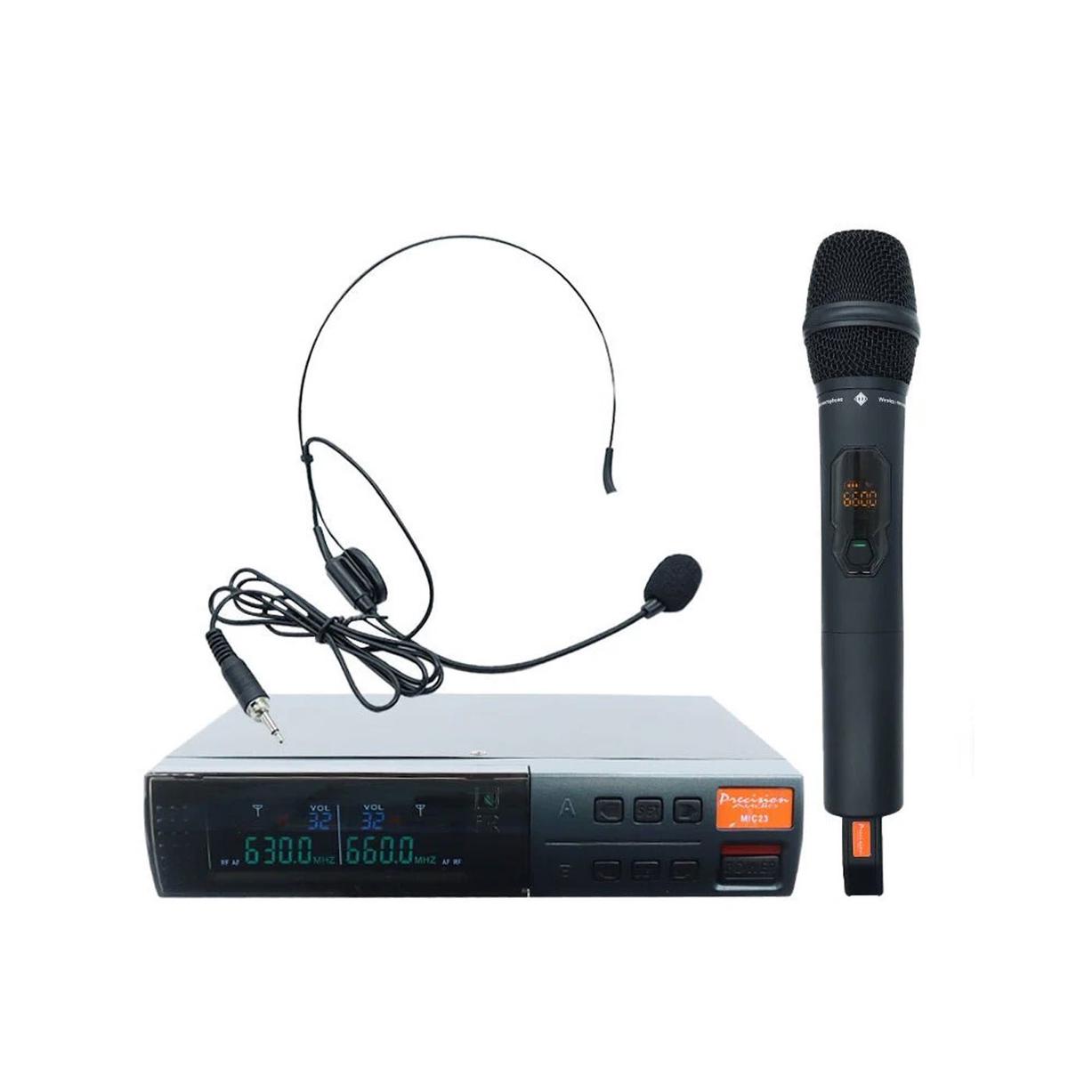 Precision Audio Twin Channel UHF Wireless Microphone System