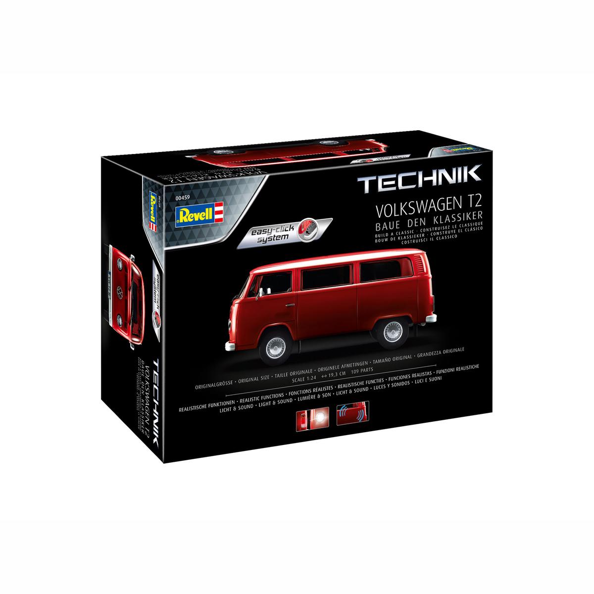 Revell 1/24 TECHNIK Volkswagen T2 Bus (Easy-Click System)