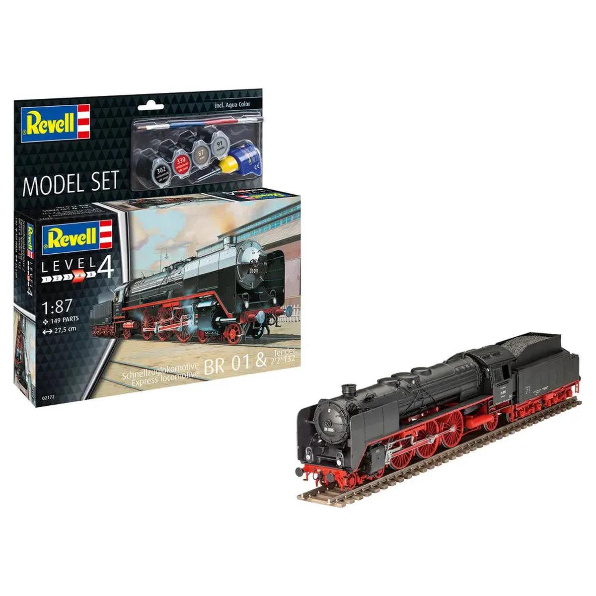 Revell 1/87 Schnellzuglokomotive BR01 & Tender 22T32 Model Set