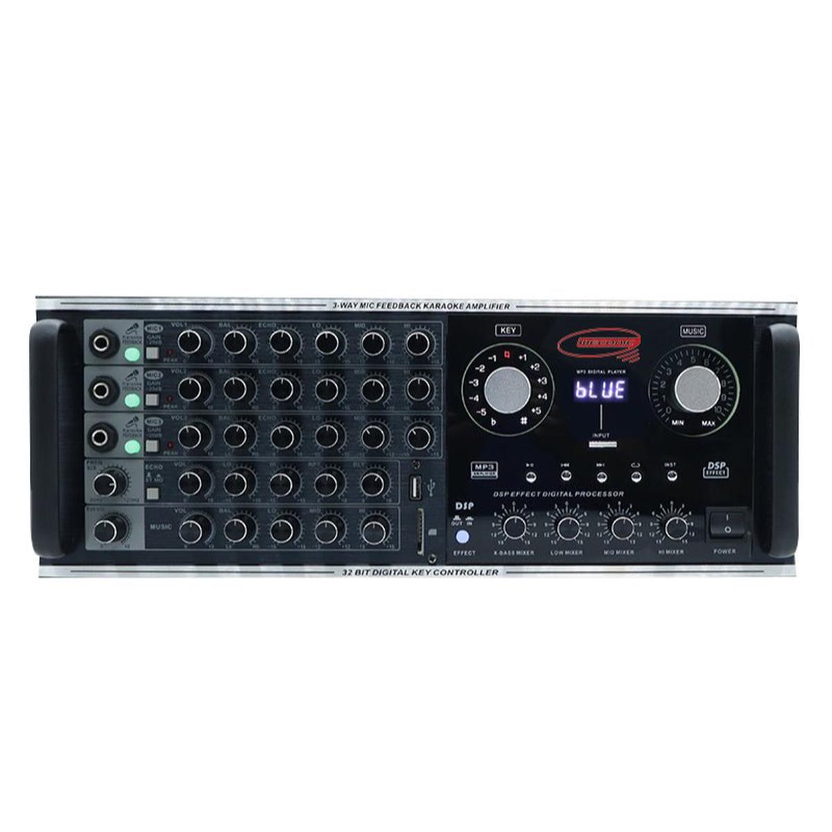 WECONIC W800 600W Professional X-BASS Bluetooth Amplifier MP3 Mic Input Karaoke