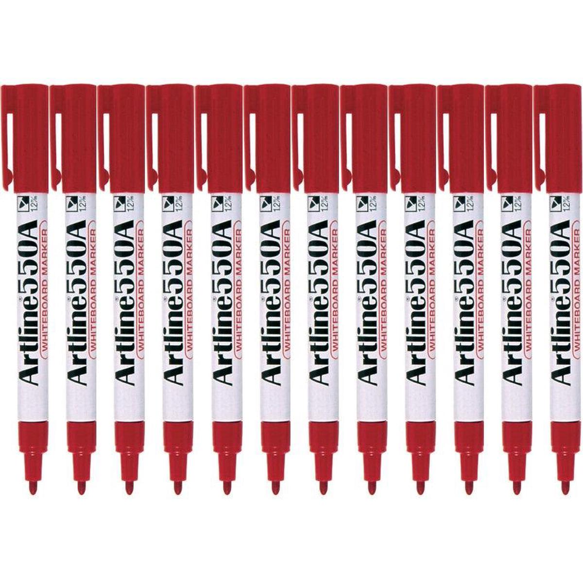 Artline 550A Whiteboard Marker 1.2 Bullet Box of 12 (Red)