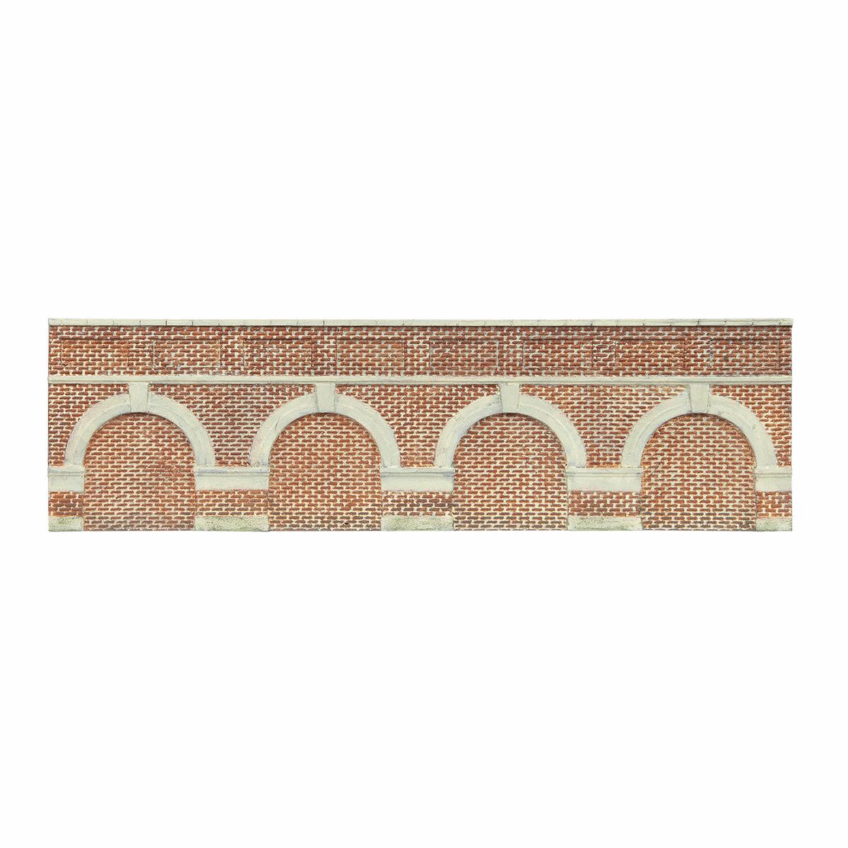 Hornby Low Level Arched Retaining Walls x2 (Red Brick)