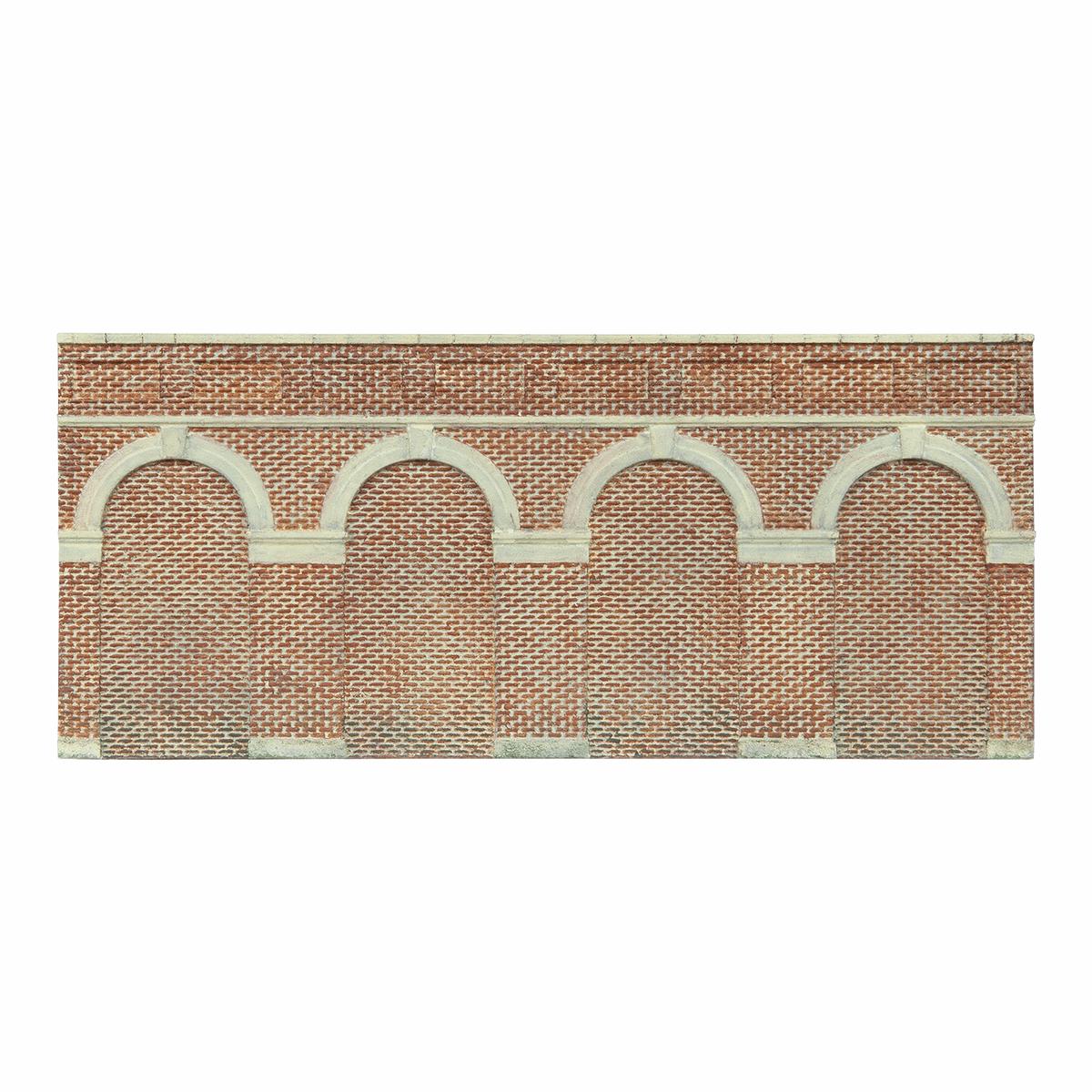 Hornby Mid Level Arched Retaining Walls X2 Red Brick