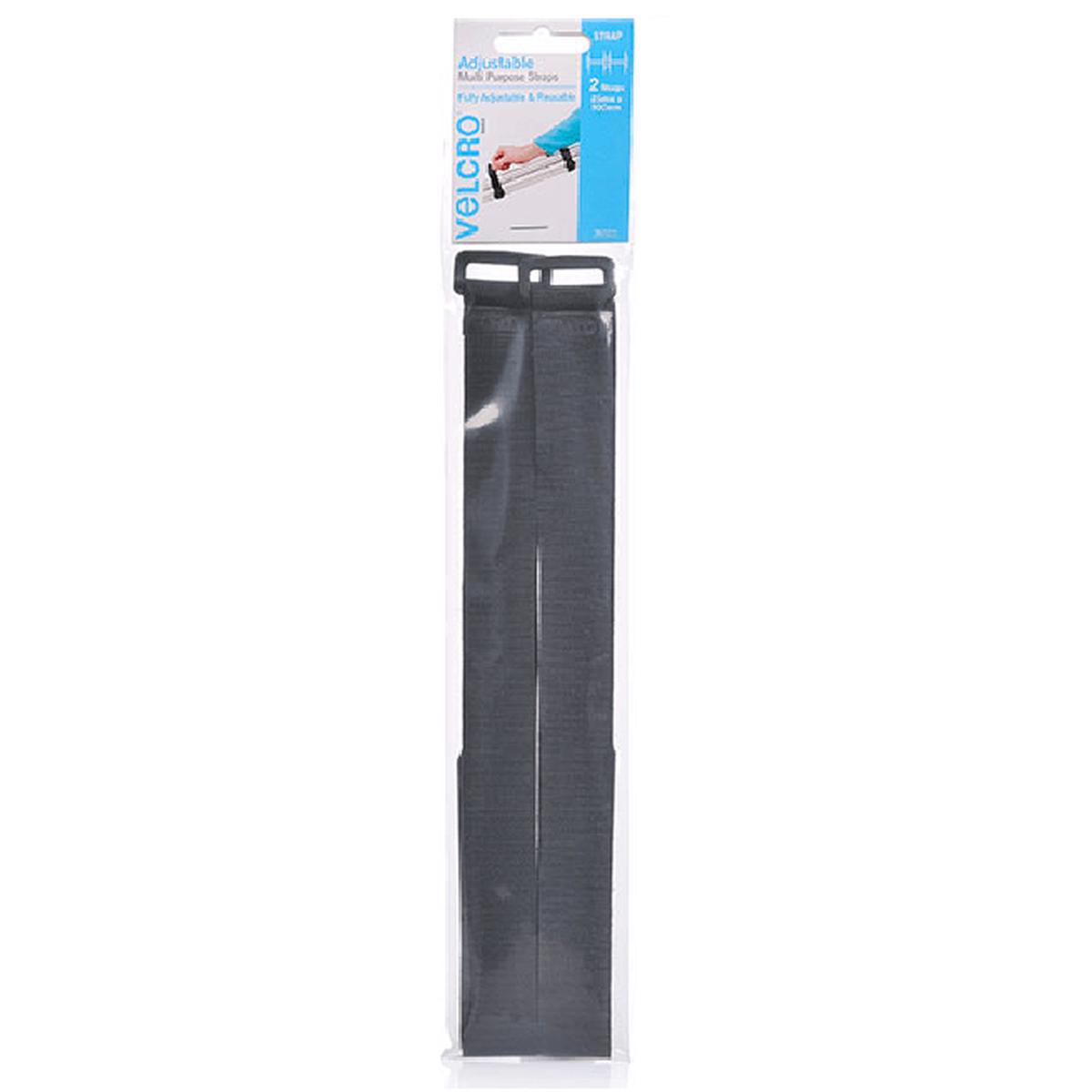 Velcro Brand Velstrap Adjustable Multi-Purpose Strap 25x900mm Black Pack 2