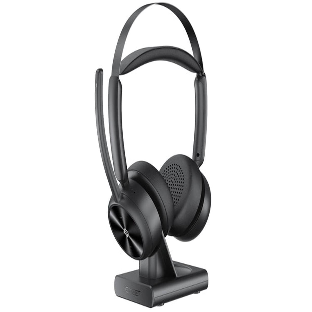 eMeet GeniusCall HS80 Wireless On-Ear Headset with Charging Base