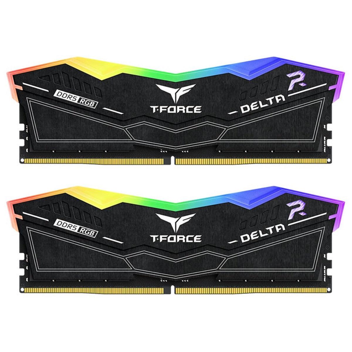 Team Group T-Force Delta RGB 32GB (2 x 16GB) DDR5 6000MHz CL38 Desktop RAM - Black