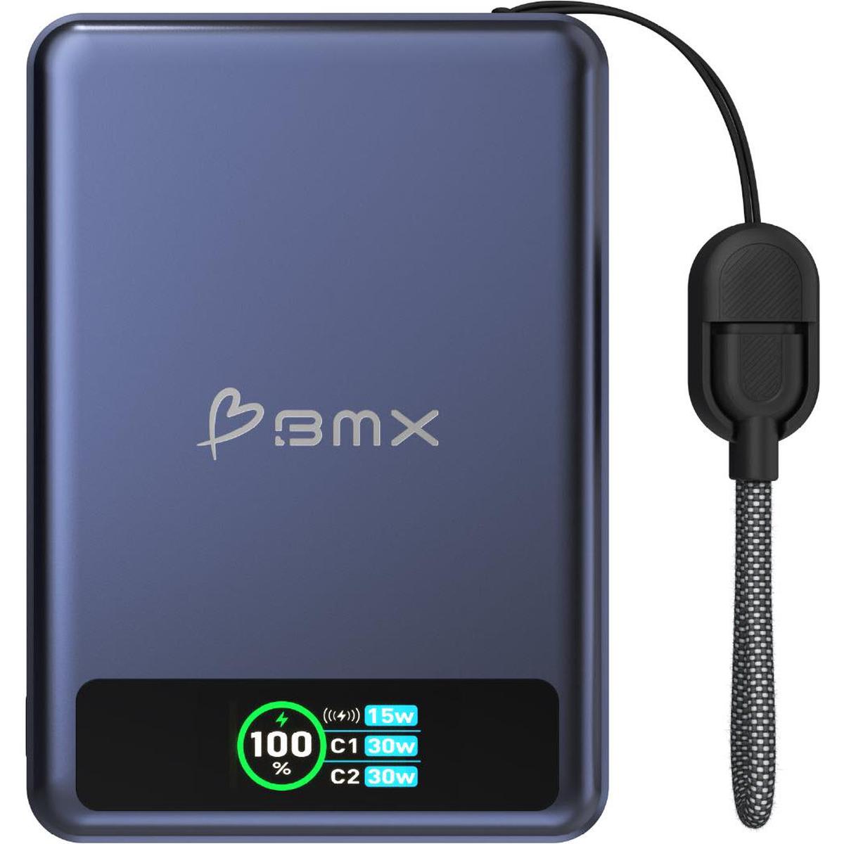 BMX SolidSafe 10K Solid-State Magnetic Power Bank (Blue)
