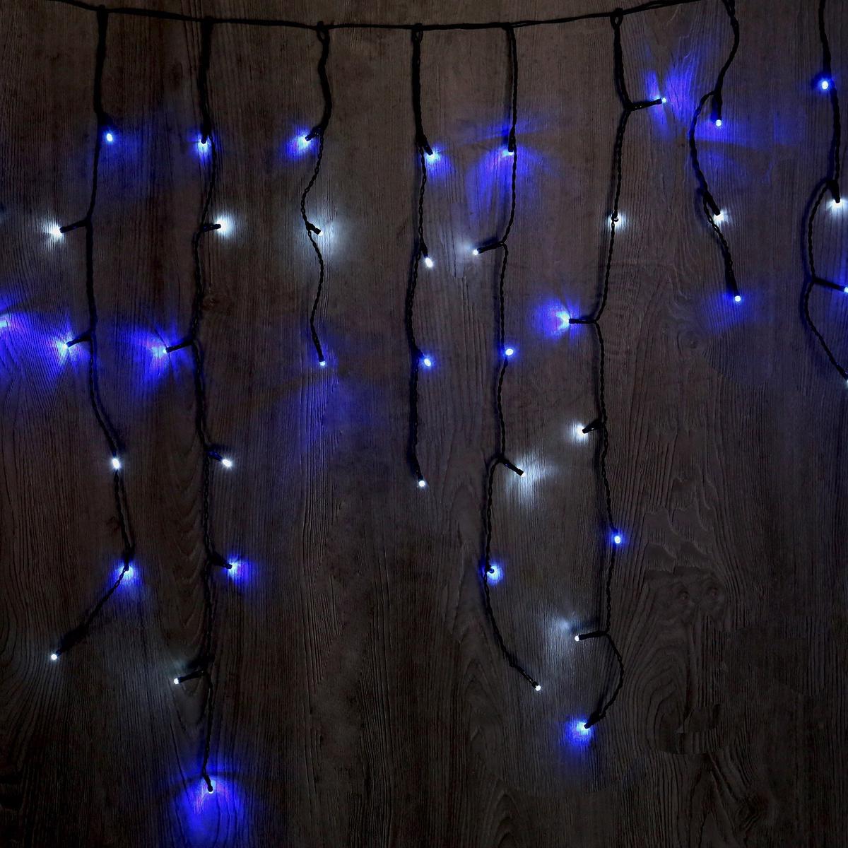 Lexi Lighting 240 LED Icicle Christmas Lights Blue and White