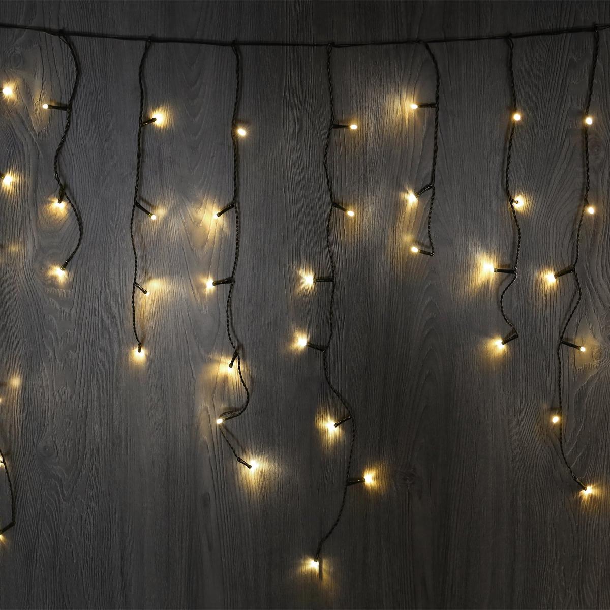 Lexi Lighting 240 LED Icicle Christmas Lights Warm White