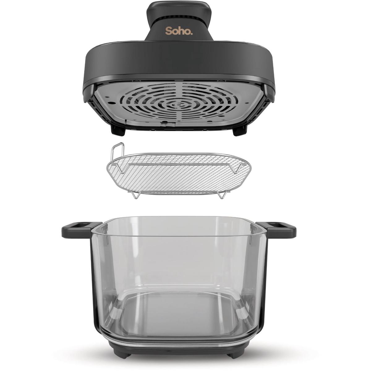 Soho Crystal 6L Glass Air Fryer