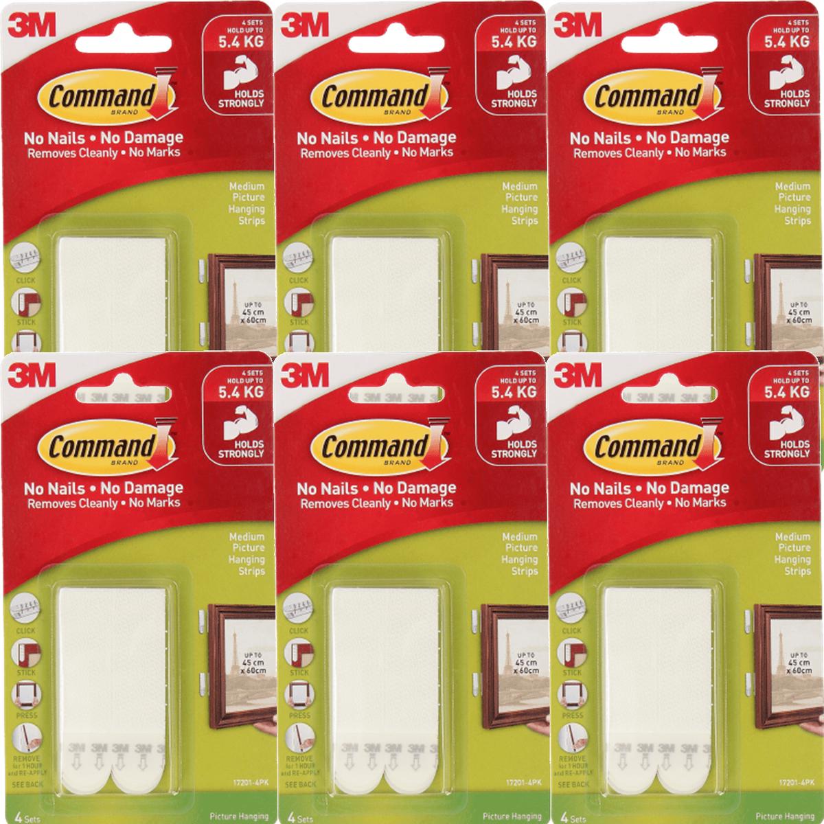 Command 6 Pack Picture Hanging Interlocking Fasteners Medium Pack 4 Strips