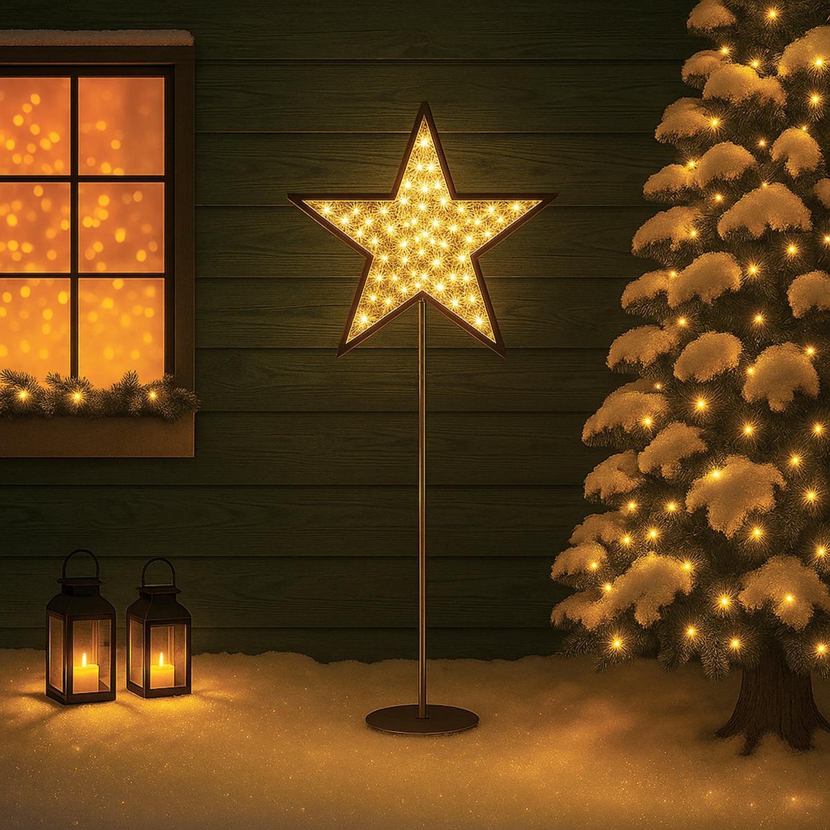 Lexi 2D Mesh Star LED String Lights (Warm White)