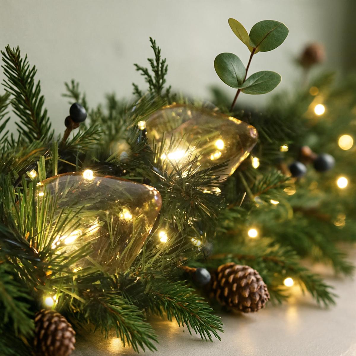 Lexi Lighting 10 LED Pinecone String Lights - Warm White