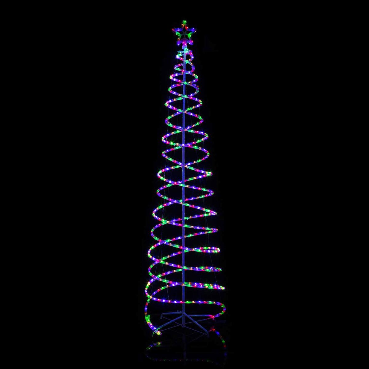 Lexi Lighting 2.1m LED Double Spiral Tree - Multicolour