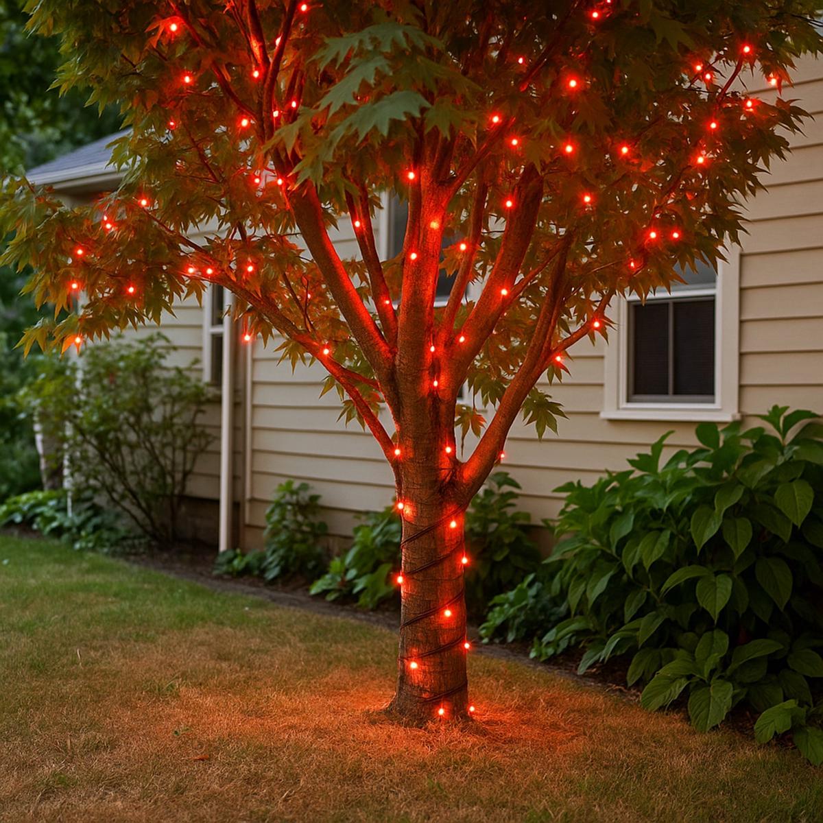 Lexi Lighting 300 LED Connectable Coloured Cable String Christmas Lights Red