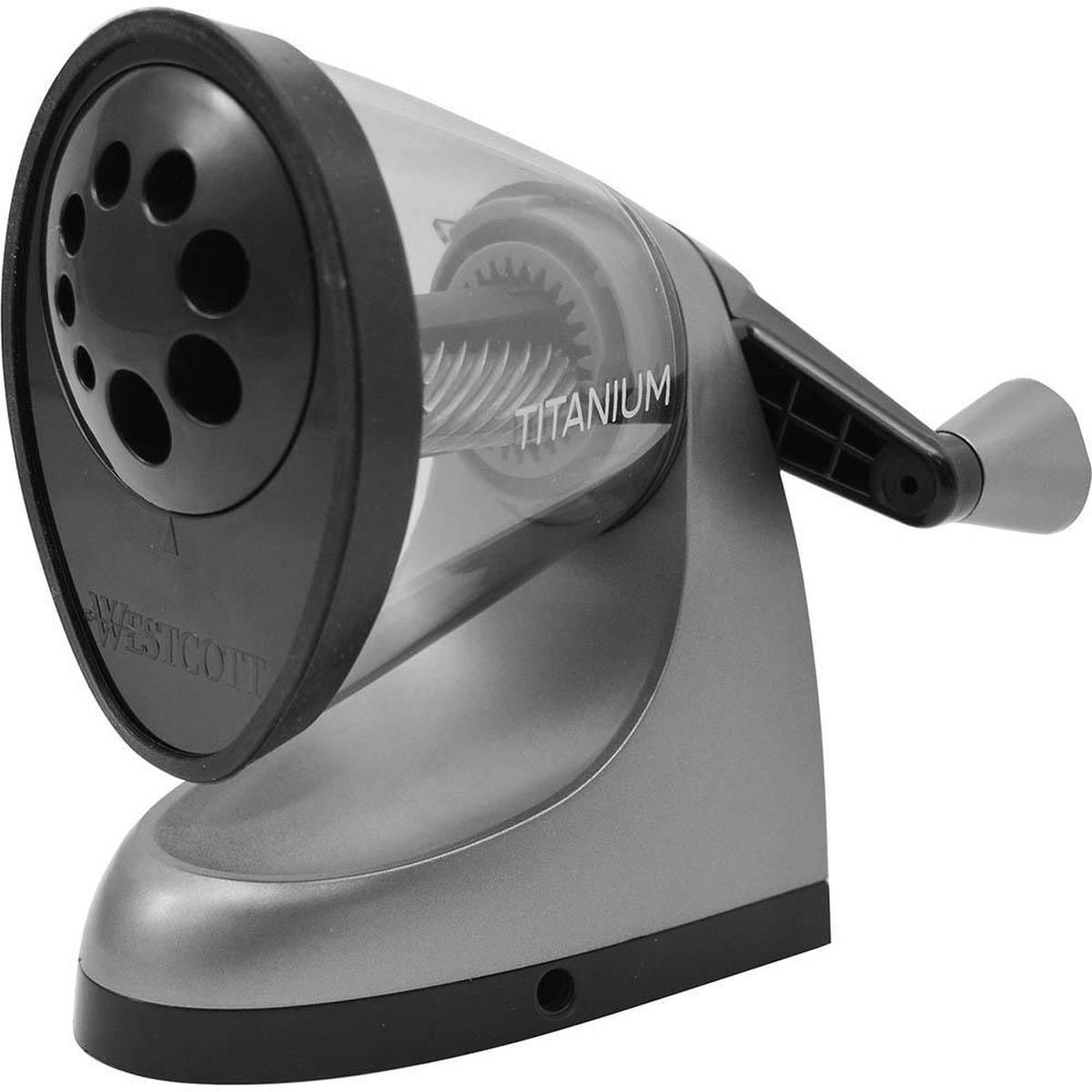 Westcott iPoint Titanium Classact Manual Rotary Pencil Sharpener Various Holes Sizes