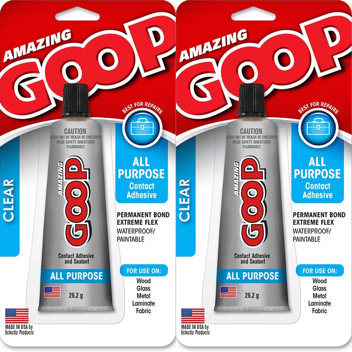Amazing GOOP All Purpose Adhesive Glue Contact 26.2g Clear Glue Pack 2