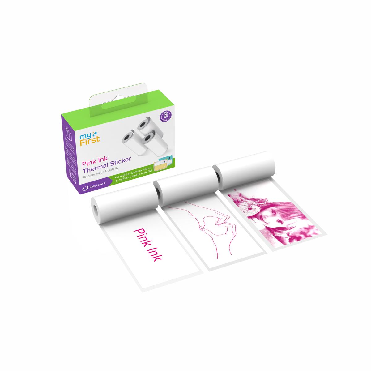 Thermal Sticker for myFirst Camera Insta 2/Insta Wi (White with Pink Ink)